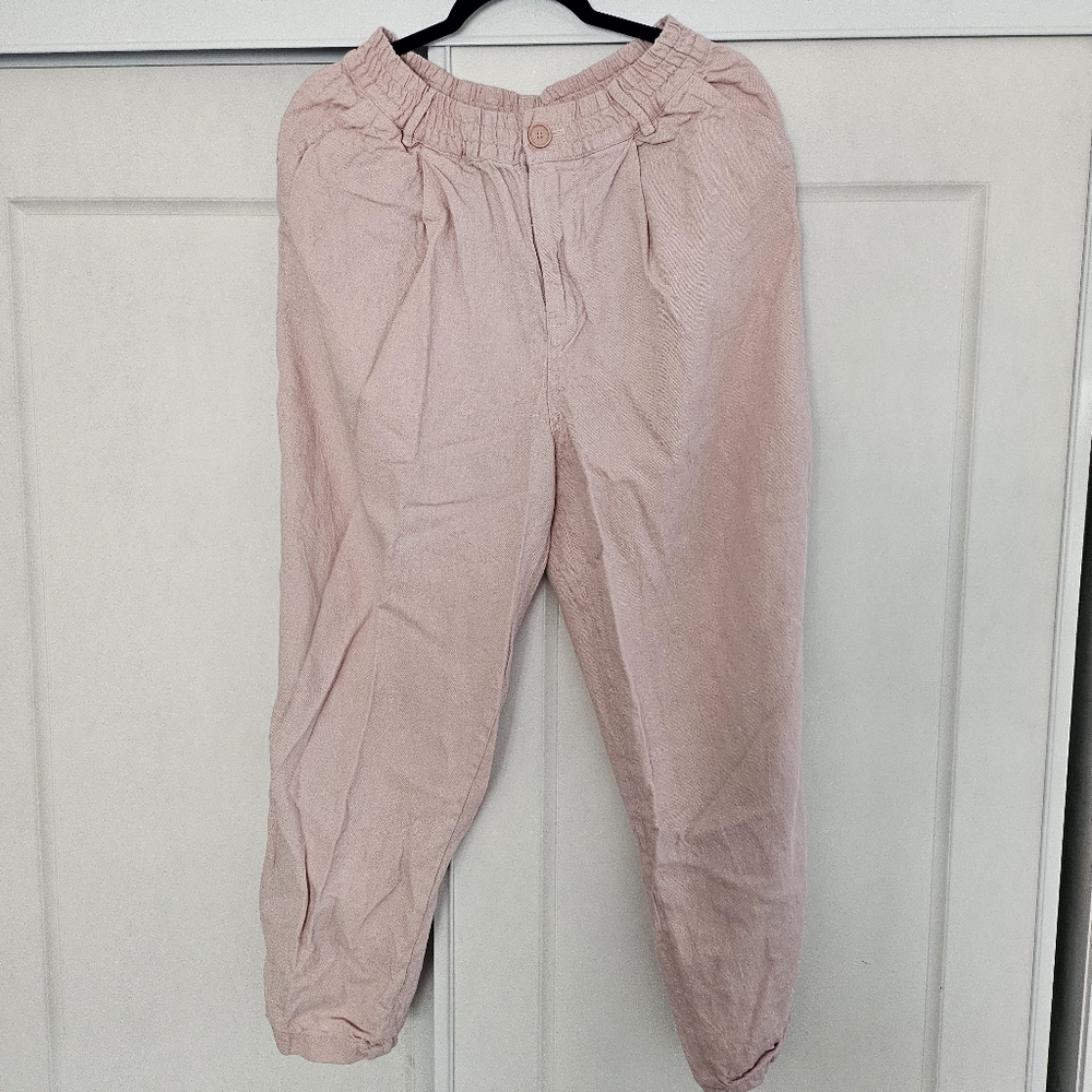 Light pink Zara linen blend pants in Size Medium - Picture 3 of 6
